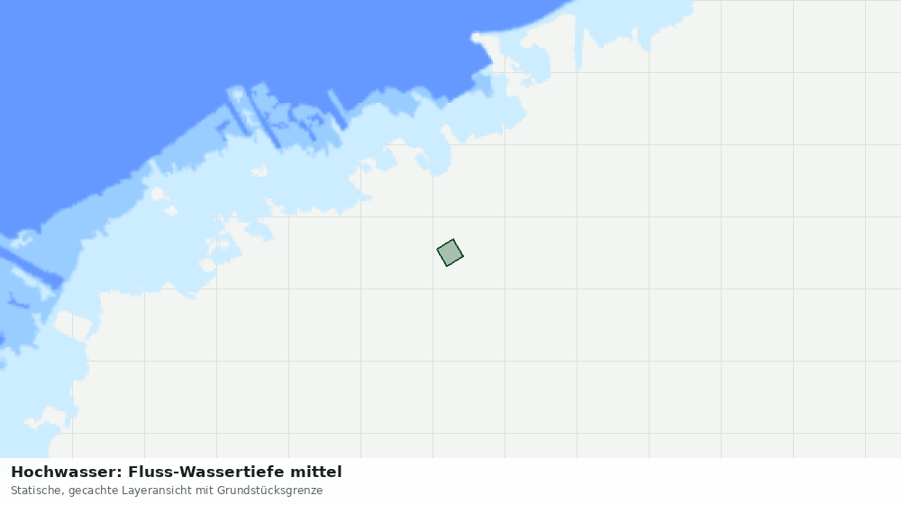 Statische Kartenansicht: Hochwasser: Fluss-Wassertiefe mittel
