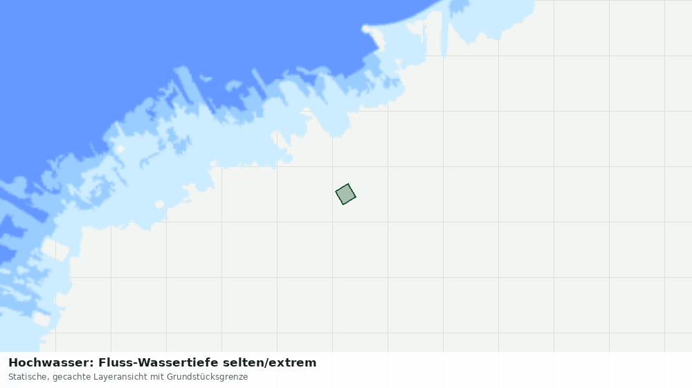 Statische Kartenansicht: Hochwasser: Fluss-Wassertiefe selten/extrem
