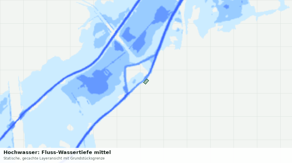 Statische Kartenansicht: Hochwasser: Fluss-Wassertiefe mittel