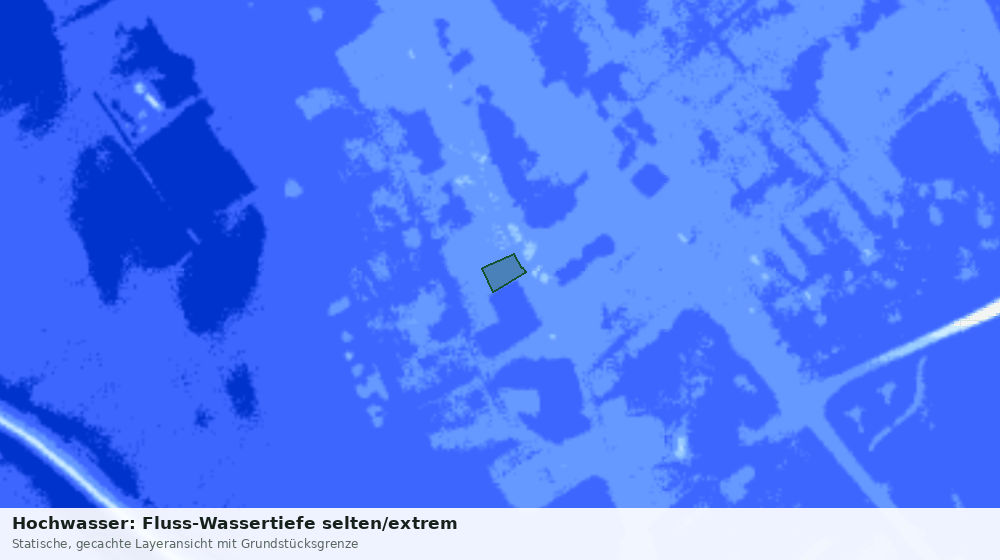 Statische Kartenansicht: Hochwasser: Fluss-Wassertiefe selten/extrem