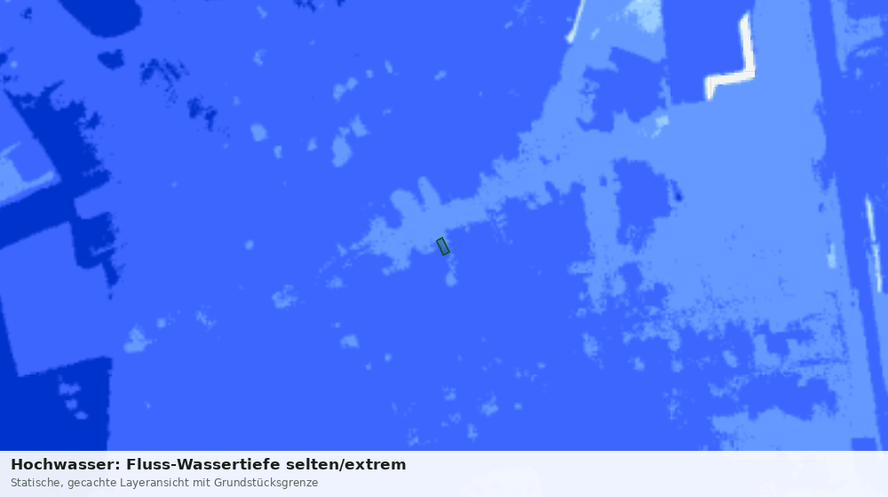Statische Kartenansicht: Hochwasser: Fluss-Wassertiefe selten/extrem