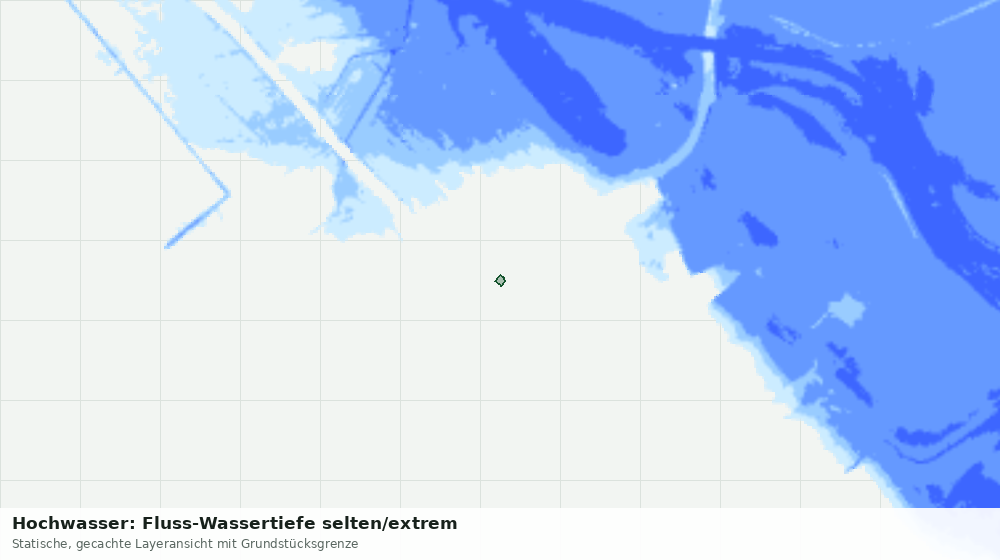 Statische Kartenansicht: Hochwasser: Fluss-Wassertiefe selten/extrem