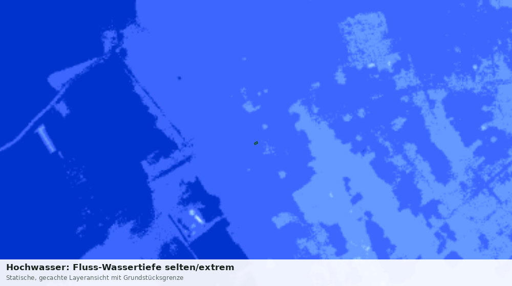 Statische Kartenansicht: Hochwasser: Fluss-Wassertiefe selten/extrem