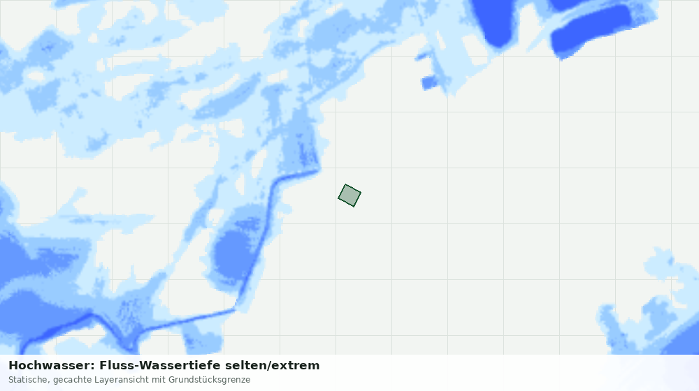Statische Kartenansicht: Hochwasser: Fluss-Wassertiefe selten/extrem