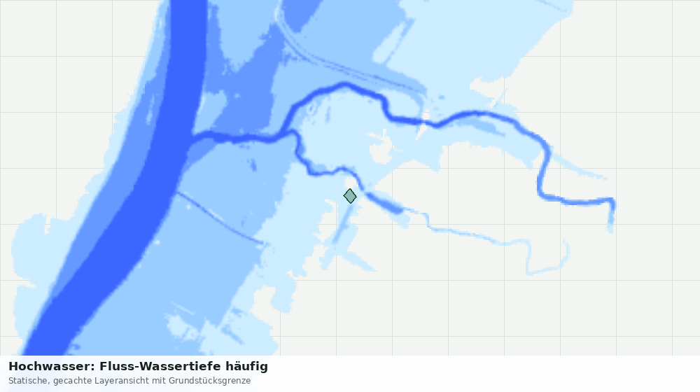 Statische Kartenansicht: Hochwasser: Fluss-Wassertiefe häufig