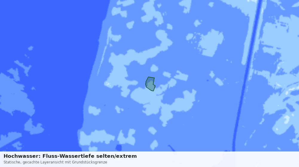 Statische Kartenansicht: Hochwasser: Fluss-Wassertiefe selten/extrem