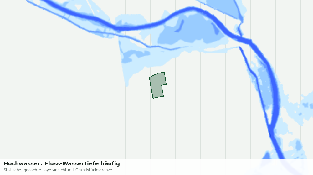 Statische Kartenansicht: Hochwasser: Fluss-Wassertiefe häufig