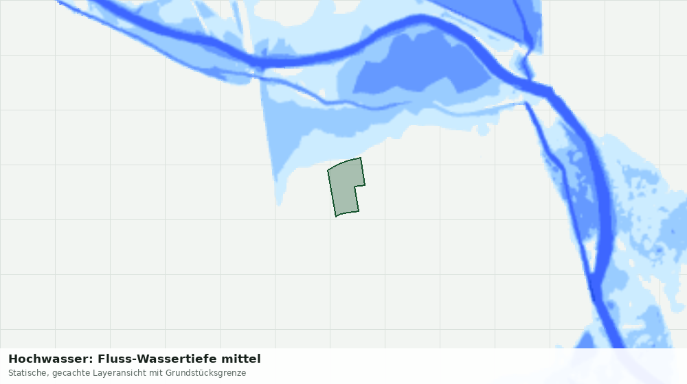 Statische Kartenansicht: Hochwasser: Fluss-Wassertiefe mittel
