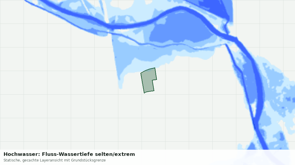 Statische Kartenansicht: Hochwasser: Fluss-Wassertiefe selten/extrem