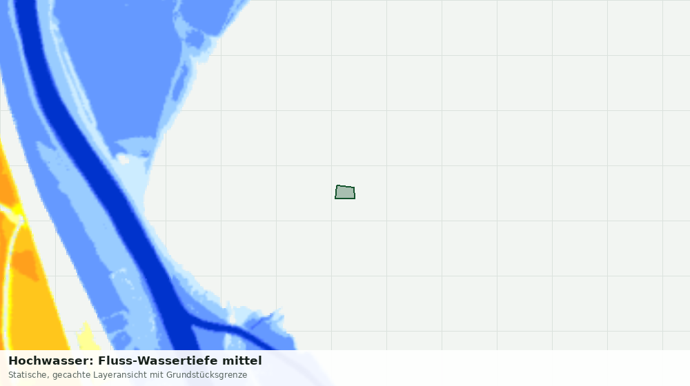 Statische Kartenansicht: Hochwasser: Fluss-Wassertiefe mittel