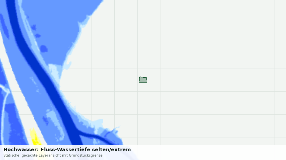 Statische Kartenansicht: Hochwasser: Fluss-Wassertiefe selten/extrem