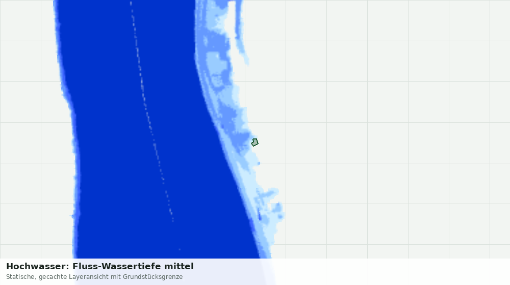 Statische Kartenansicht: Hochwasser: Fluss-Wassertiefe mittel