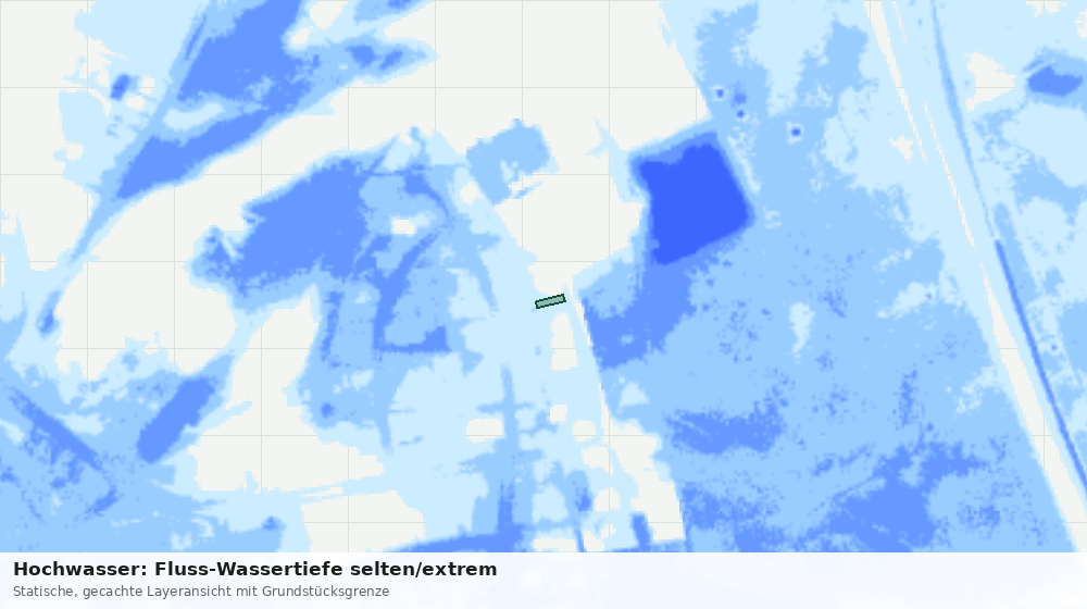 Statische Kartenansicht: Hochwasser: Fluss-Wassertiefe selten/extrem