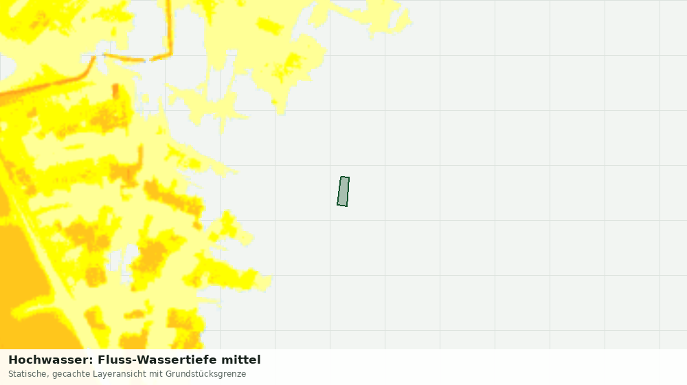 Statische Kartenansicht: Hochwasser: Fluss-Wassertiefe mittel