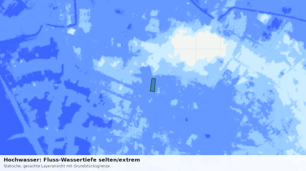 Statische Kartenansicht: Hochwasser: Fluss-Wassertiefe selten/extrem