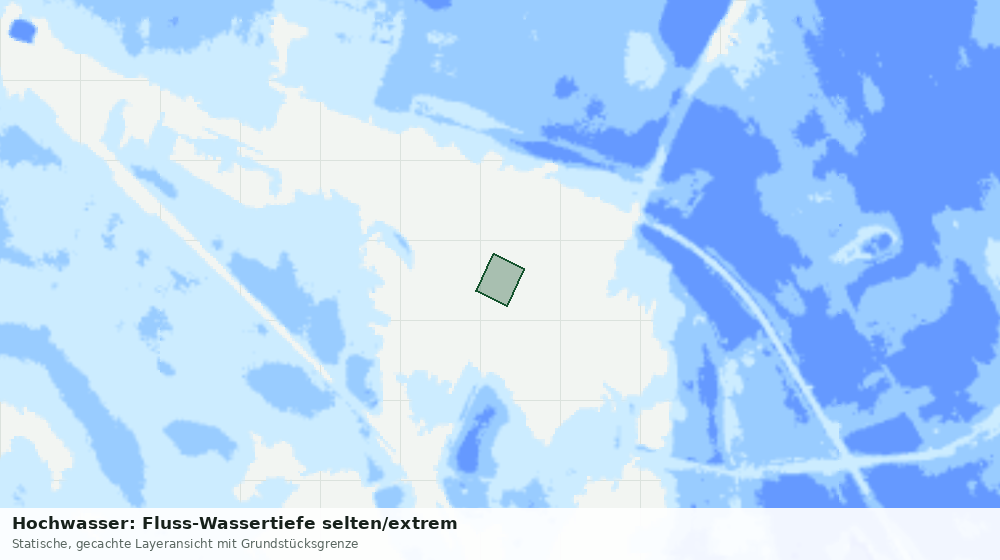 Statische Kartenansicht: Hochwasser: Fluss-Wassertiefe selten/extrem