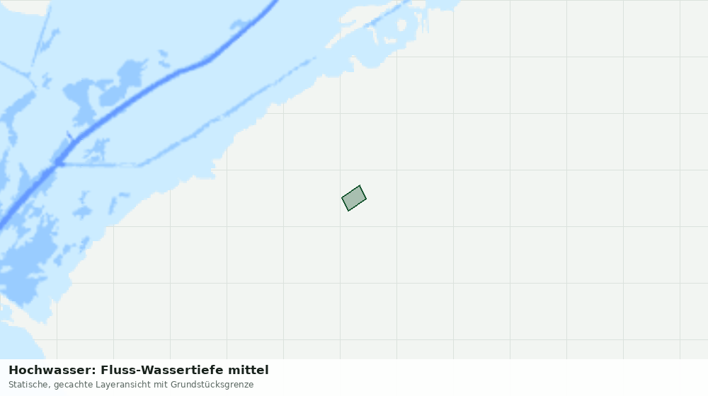 Statische Kartenansicht: Hochwasser: Fluss-Wassertiefe mittel