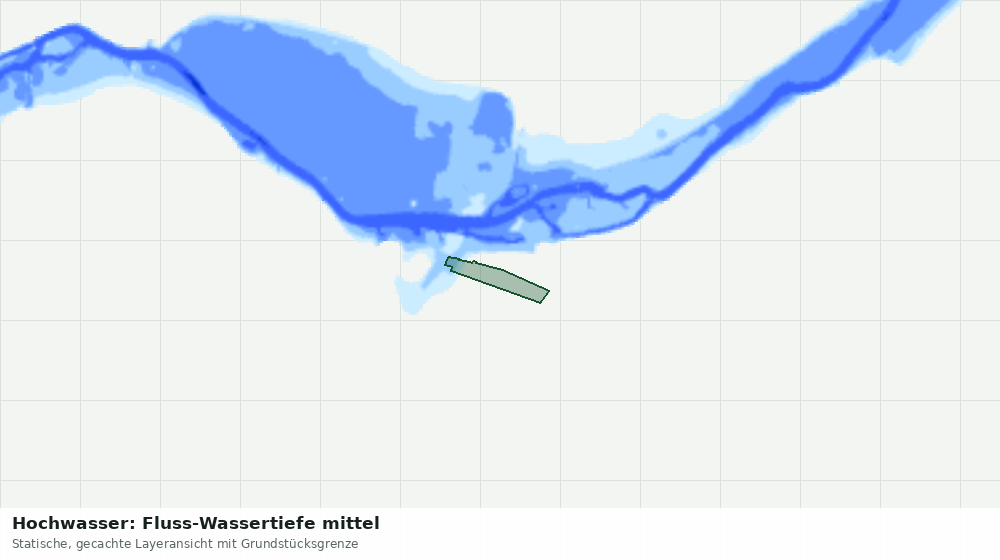 Statische Kartenansicht: Hochwasser: Fluss-Wassertiefe mittel