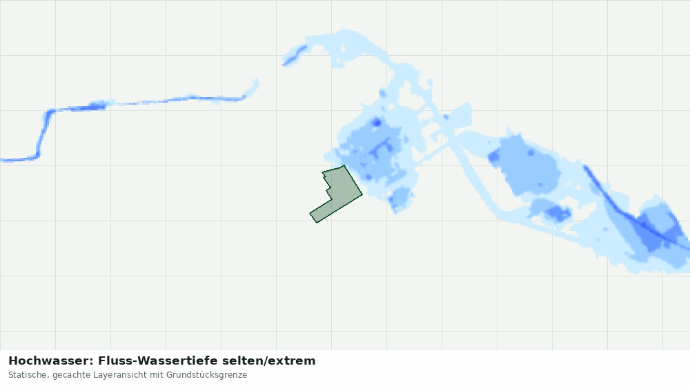 Statische Kartenansicht: Hochwasser: Fluss-Wassertiefe selten/extrem