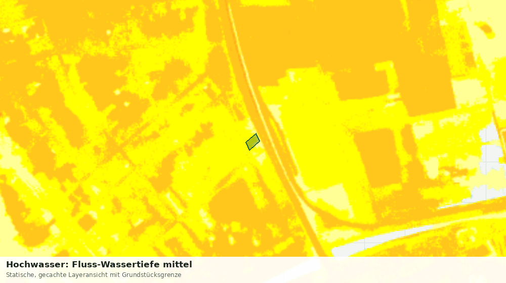 Statische Kartenansicht: Hochwasser: Fluss-Wassertiefe mittel