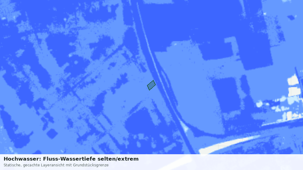 Statische Kartenansicht: Hochwasser: Fluss-Wassertiefe selten/extrem