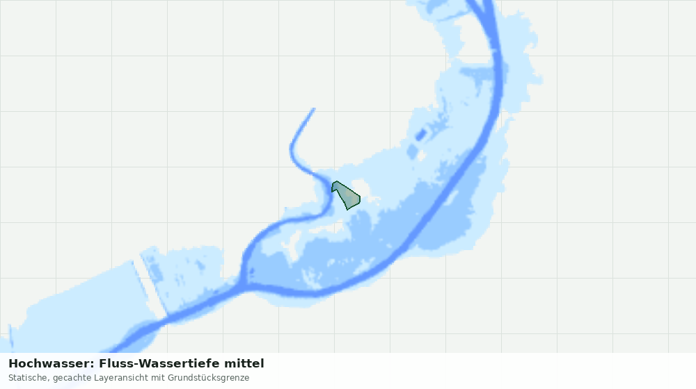 Statische Kartenansicht: Hochwasser: Fluss-Wassertiefe mittel