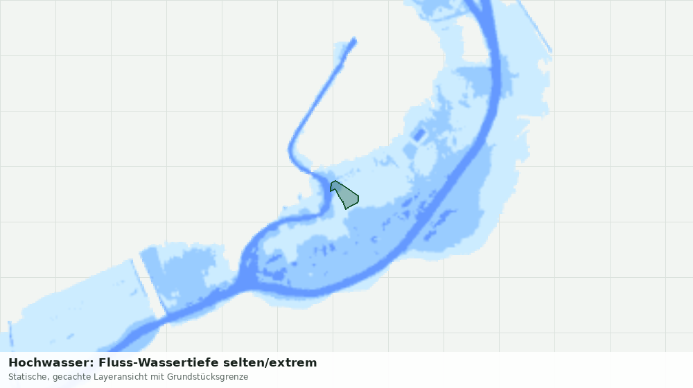 Statische Kartenansicht: Hochwasser: Fluss-Wassertiefe selten/extrem