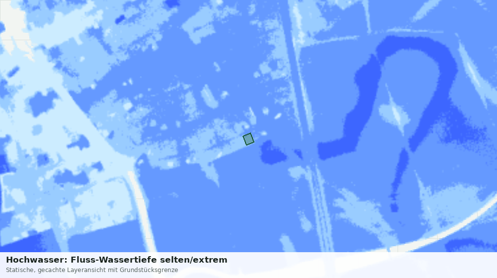 Statische Kartenansicht: Hochwasser: Fluss-Wassertiefe selten/extrem