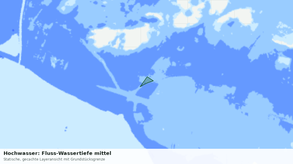 Statische Kartenansicht: Hochwasser: Fluss-Wassertiefe mittel