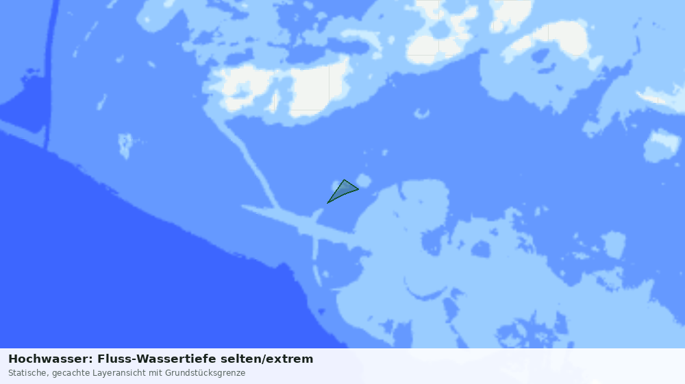 Statische Kartenansicht: Hochwasser: Fluss-Wassertiefe selten/extrem