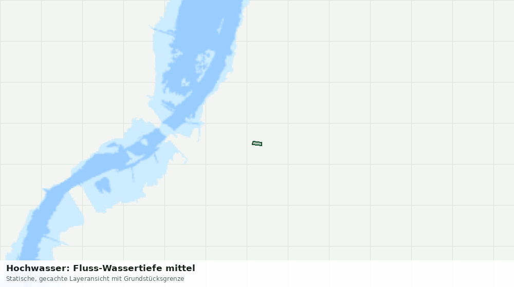 Statische Kartenansicht: Hochwasser: Fluss-Wassertiefe mittel