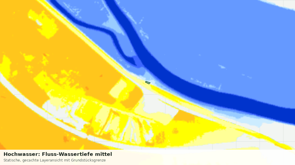 Statische Kartenansicht: Hochwasser: Fluss-Wassertiefe mittel