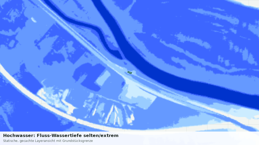 Statische Kartenansicht: Hochwasser: Fluss-Wassertiefe selten/extrem