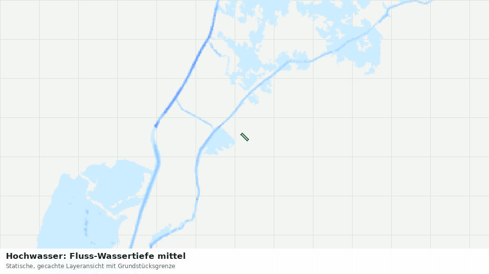 Statische Kartenansicht: Hochwasser: Fluss-Wassertiefe mittel