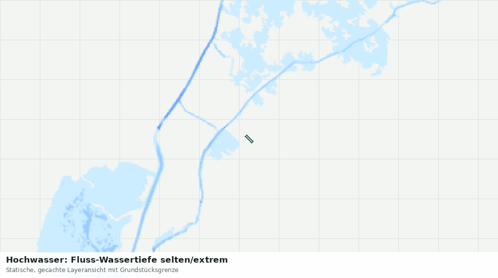 Statische Kartenansicht: Hochwasser: Fluss-Wassertiefe selten/extrem