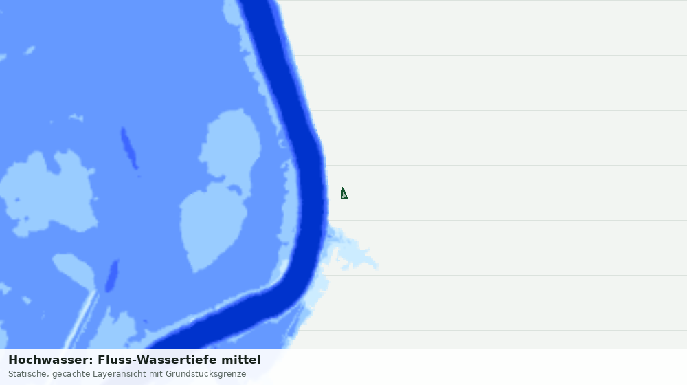 Statische Kartenansicht: Hochwasser: Fluss-Wassertiefe mittel