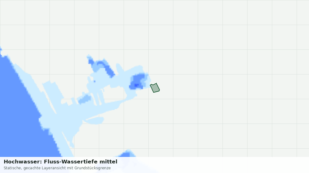Statische Kartenansicht: Hochwasser: Fluss-Wassertiefe mittel