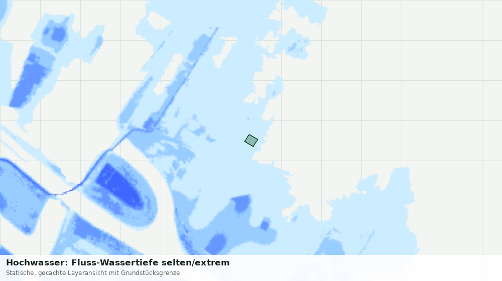 Statische Kartenansicht: Hochwasser: Fluss-Wassertiefe selten/extrem