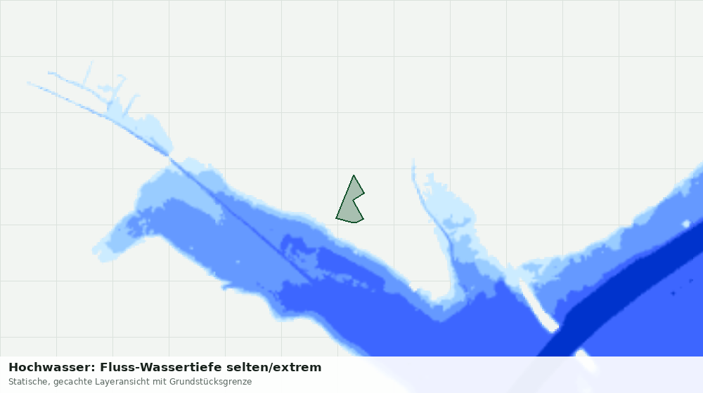 Statische Kartenansicht: Hochwasser: Fluss-Wassertiefe selten/extrem