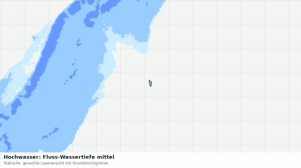 Statische Kartenansicht: Hochwasser: Fluss-Wassertiefe mittel
