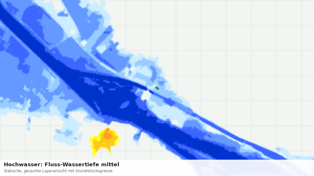 Statische Kartenansicht: Hochwasser: Fluss-Wassertiefe mittel