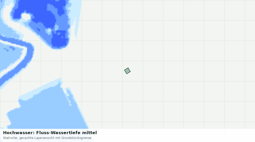 Statische Kartenansicht: Hochwasser: Fluss-Wassertiefe mittel