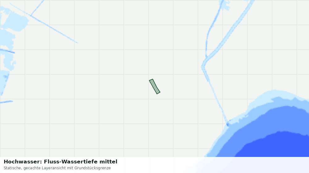 Statische Kartenansicht: Hochwasser: Fluss-Wassertiefe mittel