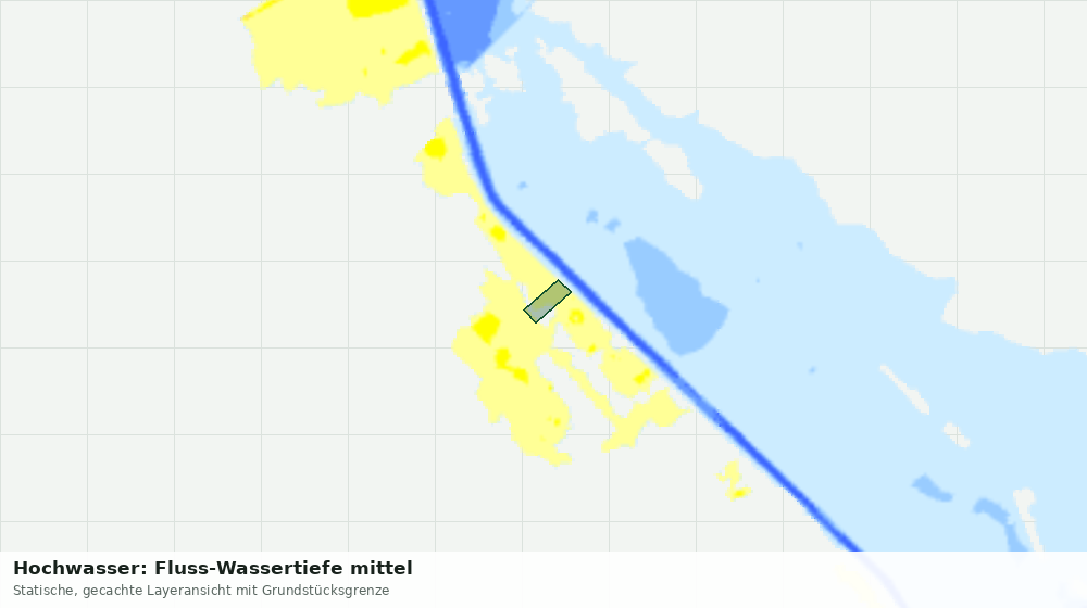 Statische Kartenansicht: Hochwasser: Fluss-Wassertiefe mittel