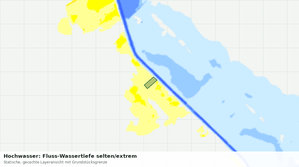 Statische Kartenansicht: Hochwasser: Fluss-Wassertiefe selten/extrem