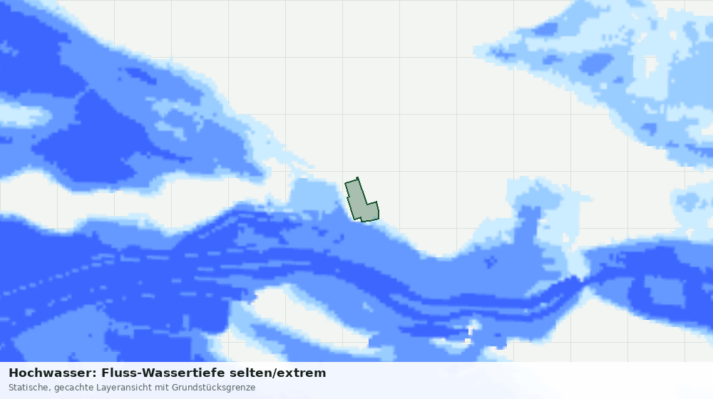 Statische Kartenansicht: Hochwasser: Fluss-Wassertiefe selten/extrem