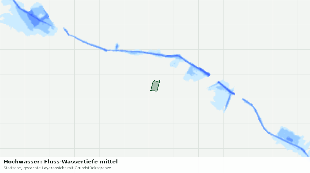 Statische Kartenansicht: Hochwasser: Fluss-Wassertiefe mittel