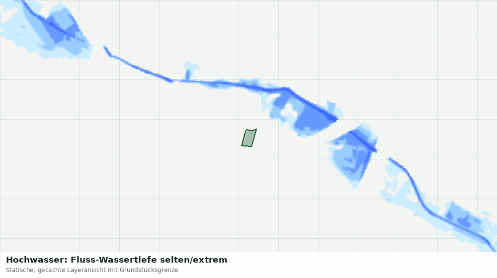 Statische Kartenansicht: Hochwasser: Fluss-Wassertiefe selten/extrem