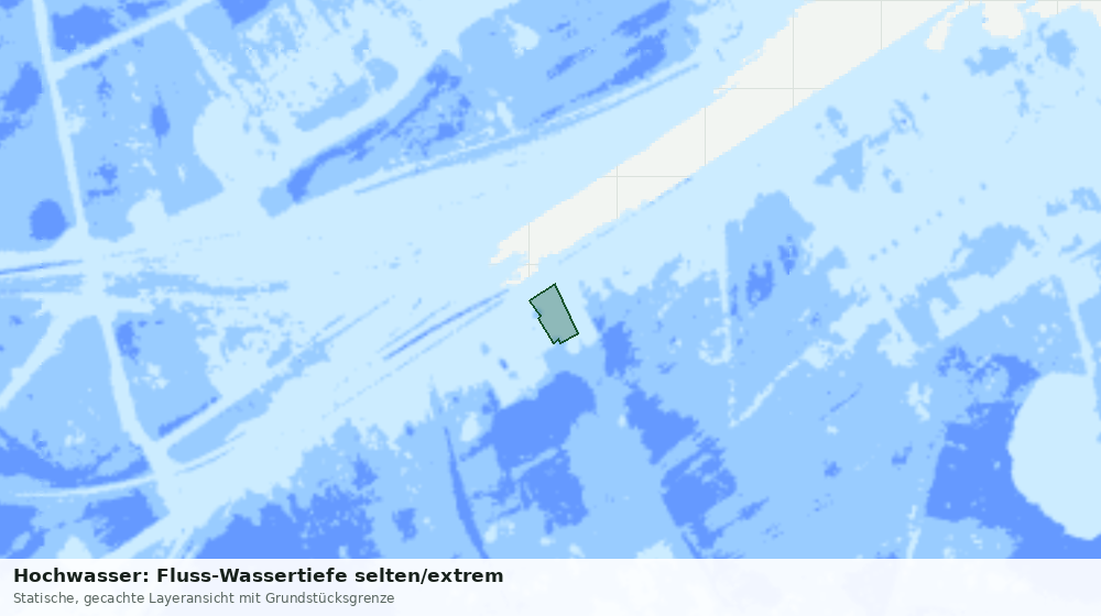 Statische Kartenansicht: Hochwasser: Fluss-Wassertiefe selten/extrem