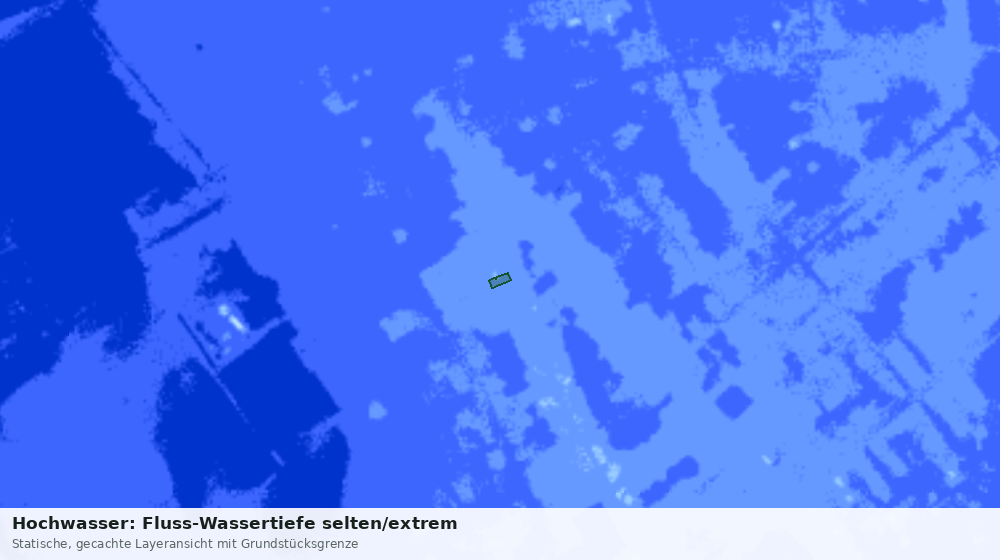 Statische Kartenansicht: Hochwasser: Fluss-Wassertiefe selten/extrem
